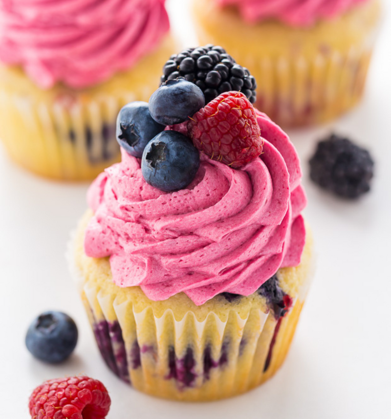 Roasted Berries Cupcakes