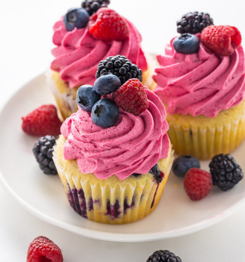 Roasted Berries Cupcakes