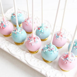 Gender reveal cake pops