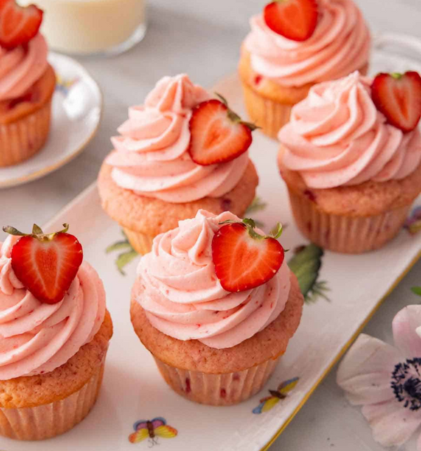 Fresh Strawberry Cupcake