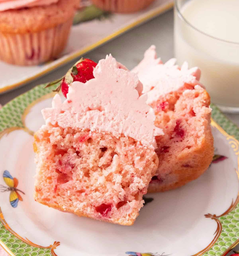 Fresh Strawberry Cupcake